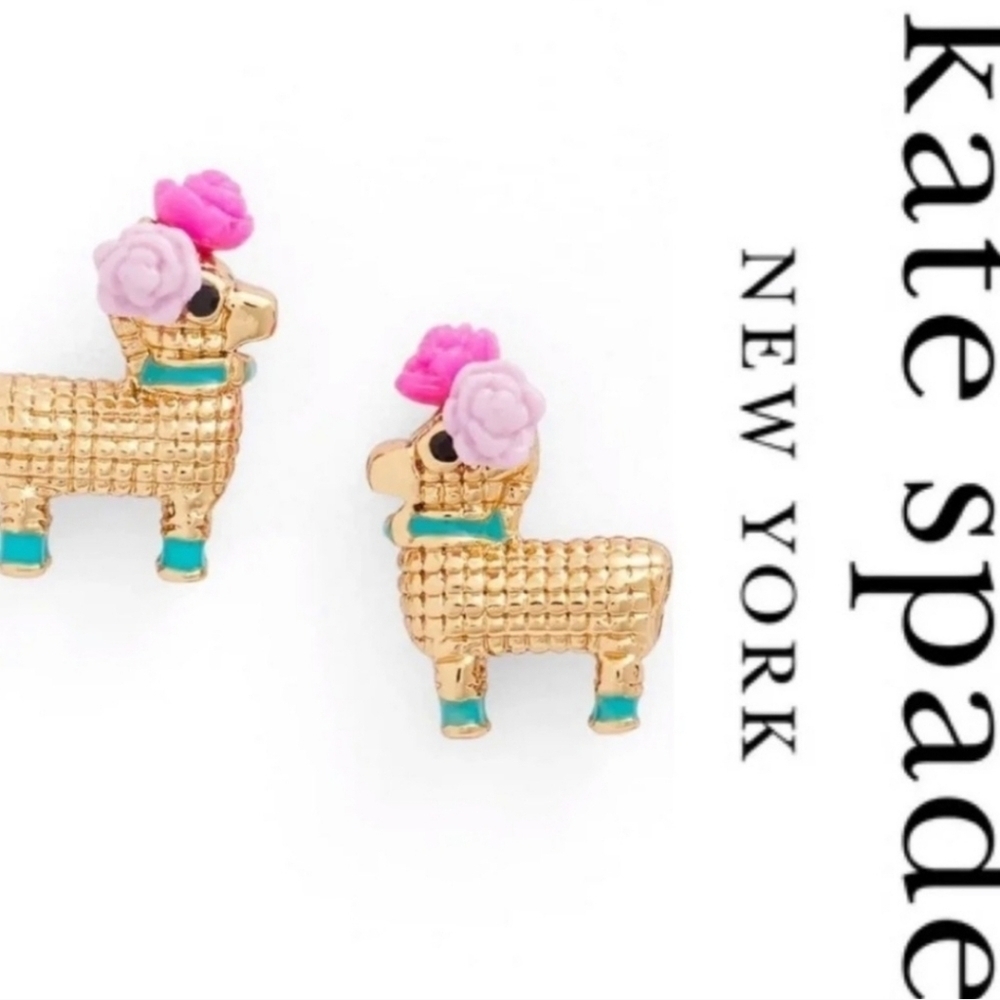 🐶▪️Kate Spade ▪️Haute Stuff ‘penny the piñata’ Dog Stud Earrings - Picture 4 of 6